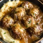 Crock Pot French Onion Meatballs