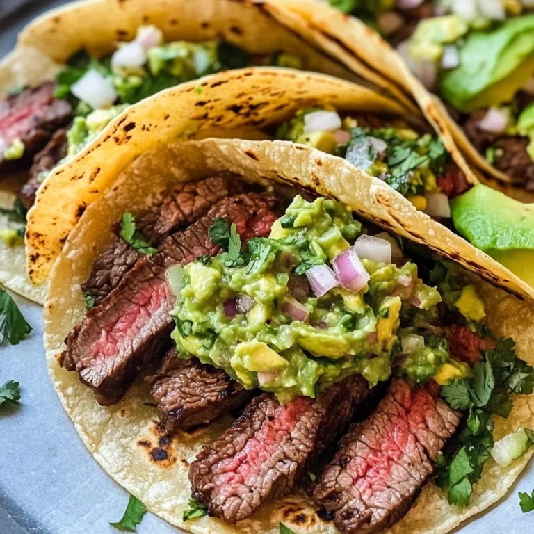 Grilled Steak Tacos with Avocado Salsa