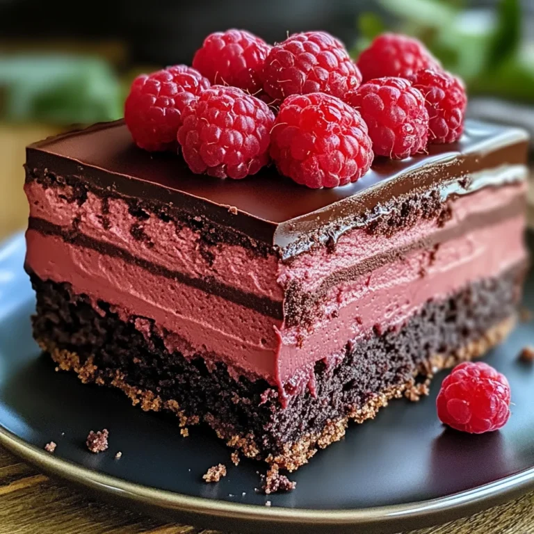 Heavenly Raspberry Chocolate Mousse Cake
