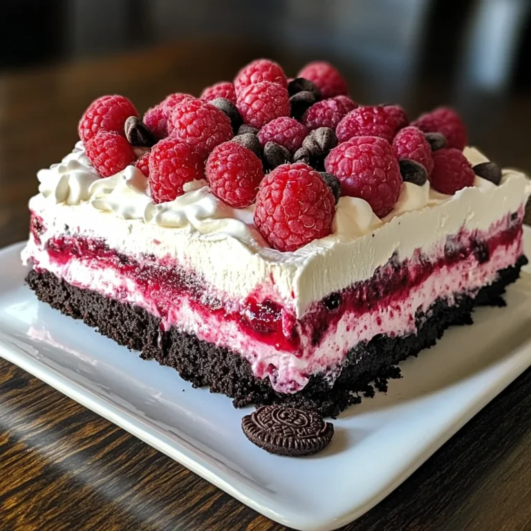 Raspberry Chocolate Lasagna Dessert