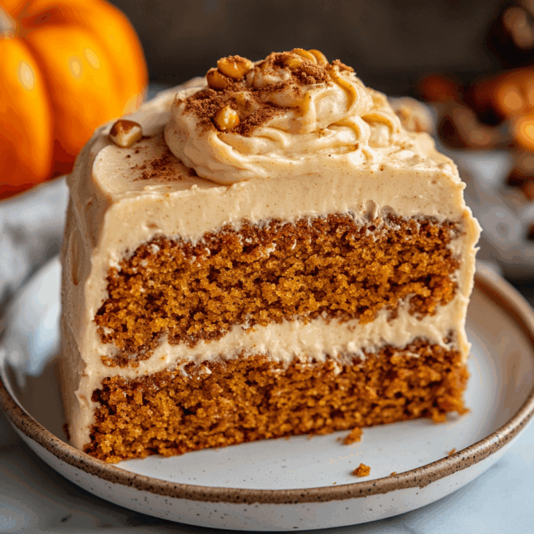 Pumpkin Spice Cake with Brown Sugar Cream Cheese Frosting