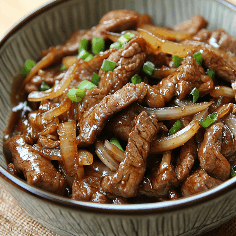 Savory Stir-Fried Beef with Sweet Onions in a Chinese-Style Sauce