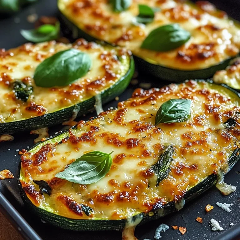 Cheesy Garlic Zucchini Steaks