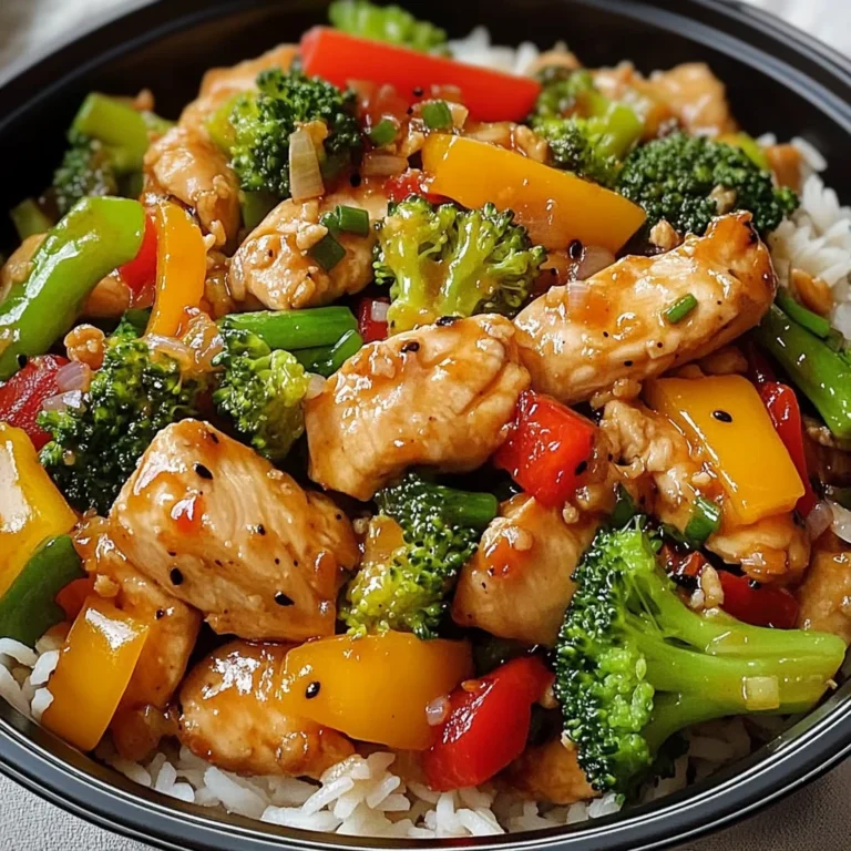 Colorful Chicken & Veggie Stir-Fry with Rice