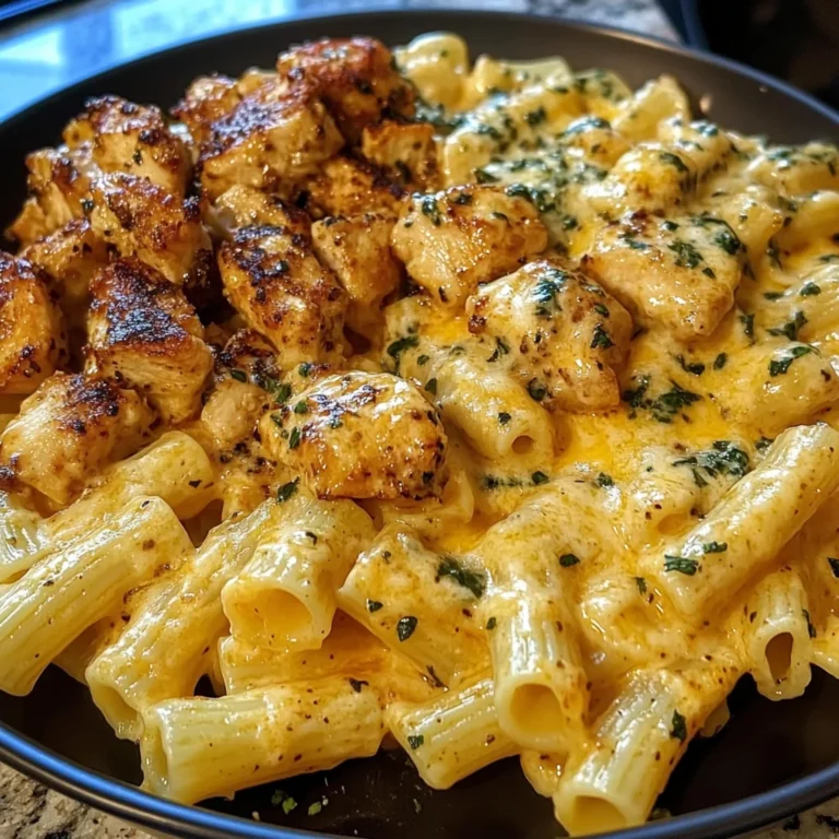 Creamy Cajun Chicken Rigatoni with Garlic Butter Sauce