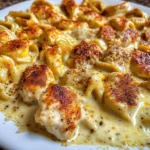 Creamy Cajun Chicken Tortellini in Garlic Cheese Sauce