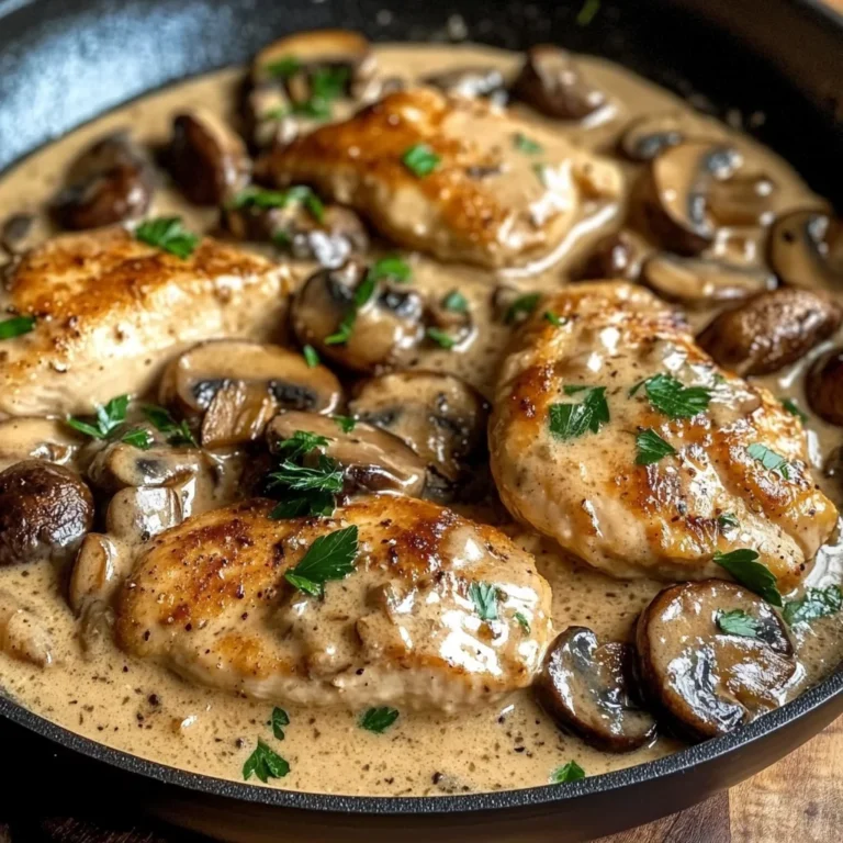 Creamy Garlic Mushroom Chicken Skillet