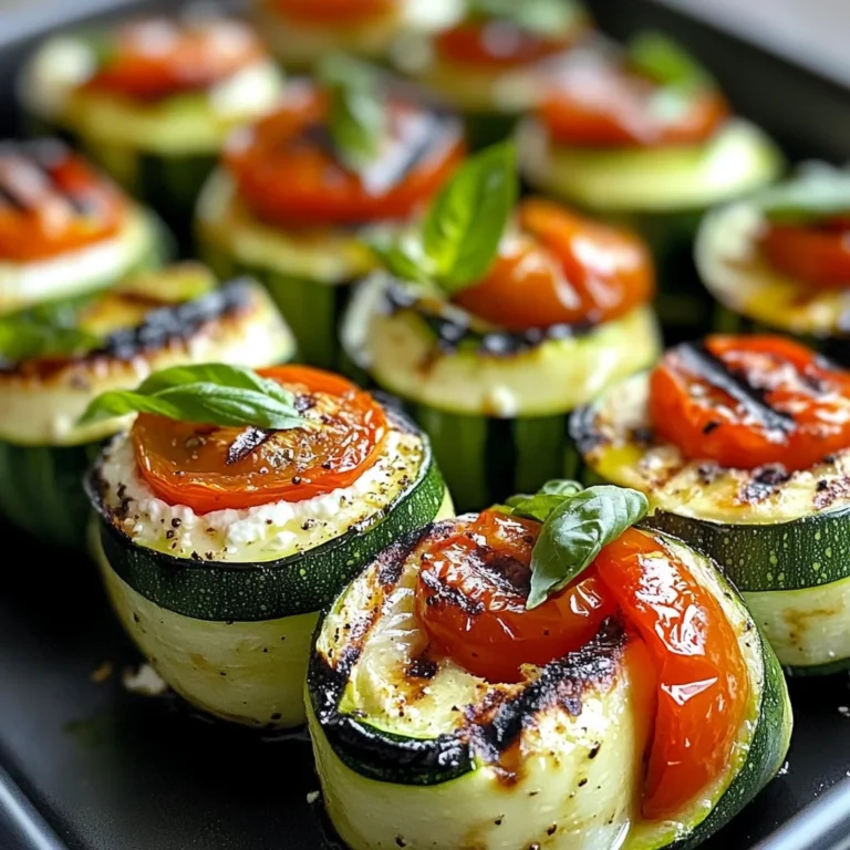 Grilled Zucchini Rollups with Lemon-Basil Ricotta & Slow Roasted Tomatoes