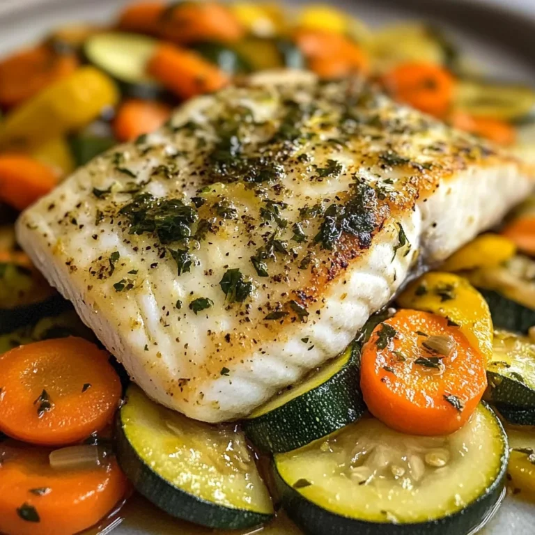 Lemon Herb White Fish with Sauted Vegetables