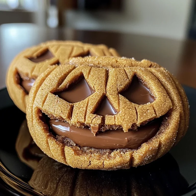 Milk Chocolate Stuffed Jack-O'-Lantern Cookies