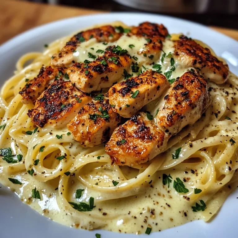 Mozzarella Alfredo Chicken Linguine with Parmesan Garlic