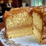 Sour Cream Pound Cake with Caramel Frosting
