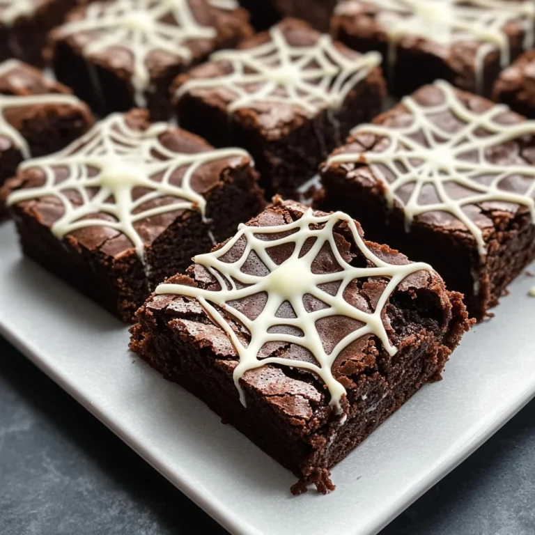 Spider Web Brownies