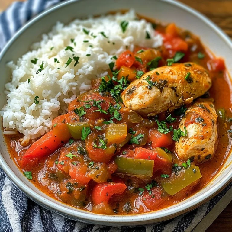 Tomato & Herb Chicken Stew with Fluffy Rice