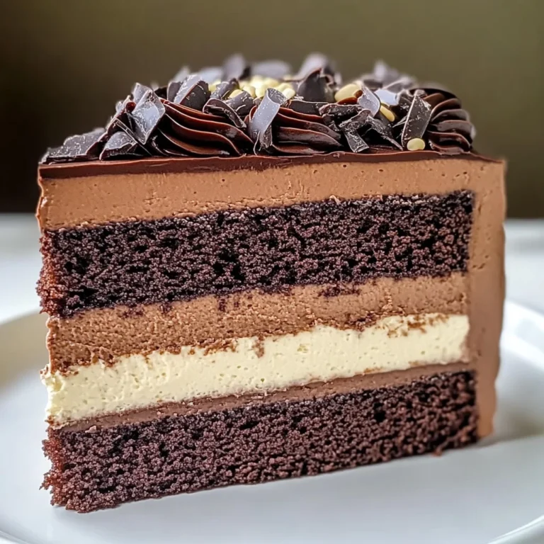 Tuxedo Cake – Triple Chocolate Mousse Cake
