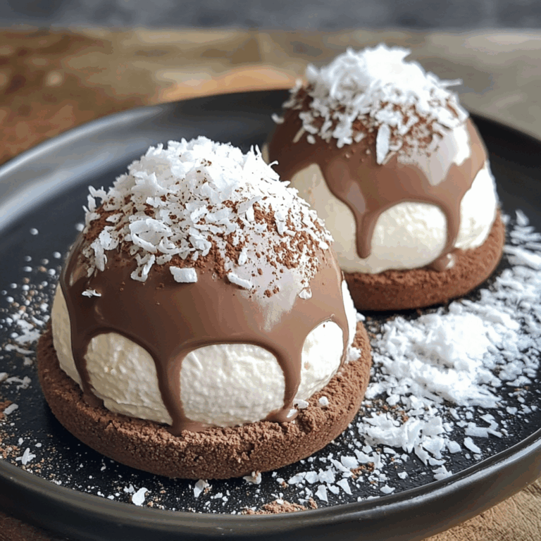 Coconut Dome with Chocolate Spread