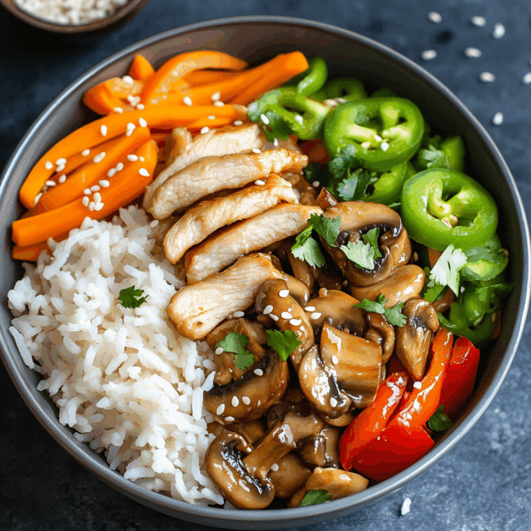 Chicken, Mushroom & Veggie Rice Bowl