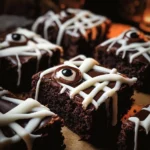 spooky mummy brownies