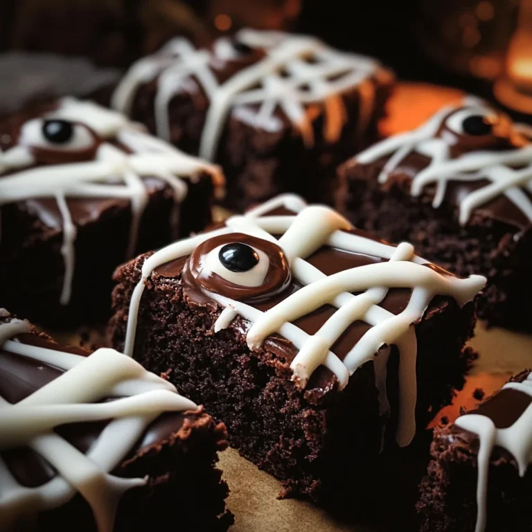 spooky mummy brownies