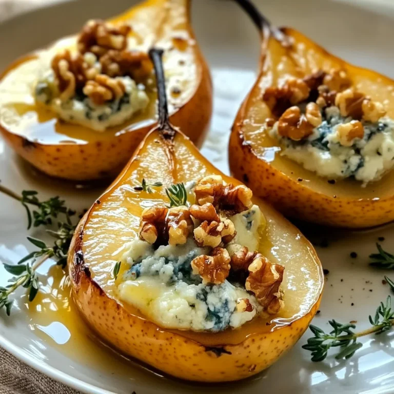 Baked Pears with Blue Cheese