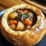 Beef Stew in Bread Bowls