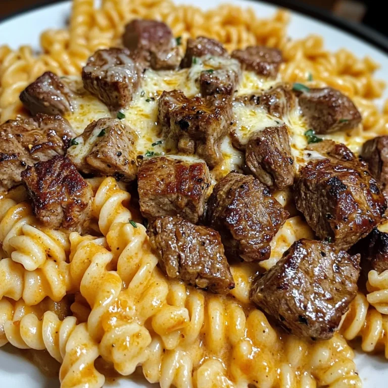 Cajun Steak Tips with Cheesy Parmesan Rotini