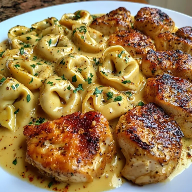 Cheesy Garlic Cajun Chicken Tortellini with Velveeta Cream Sauce