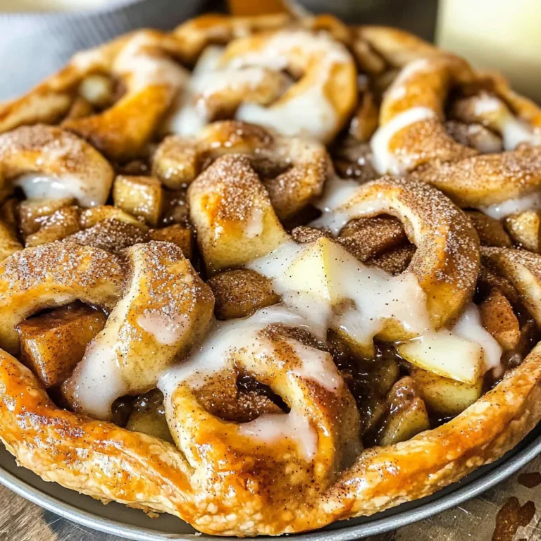 Cinnamon Roll Apple Pie