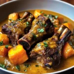 Coconut Cream Lamb Shanks with Sweet Potatoes & Coriander