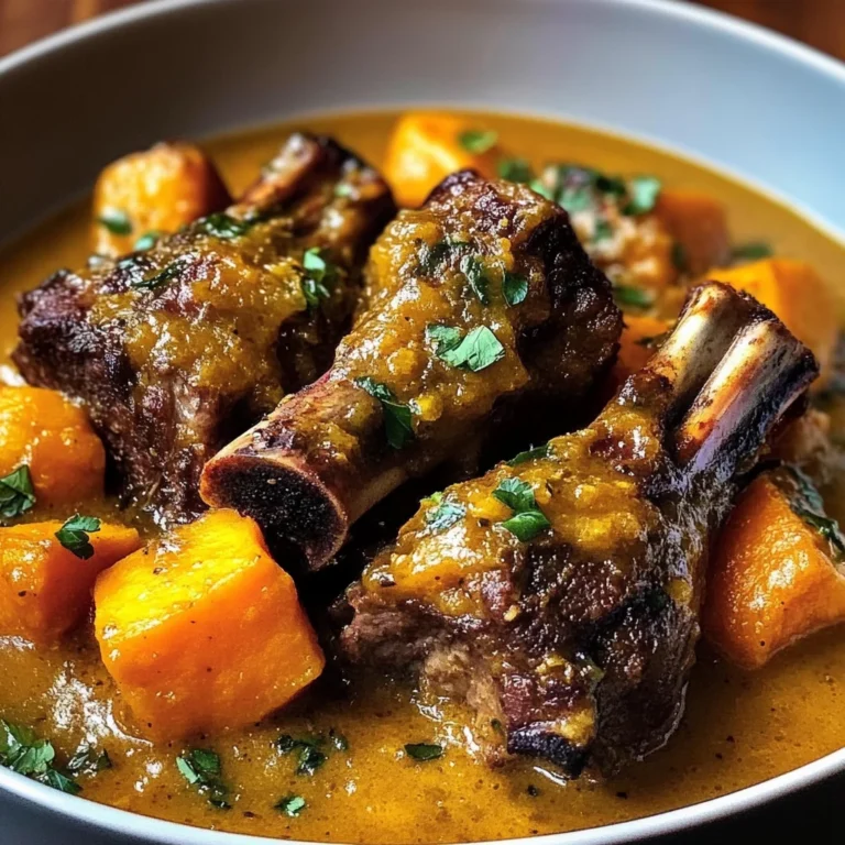 Coconut Cream Lamb Shanks with Sweet Potatoes & Coriander