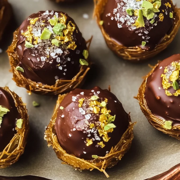 Dubai Chocolate Bonbons with Sea Salt