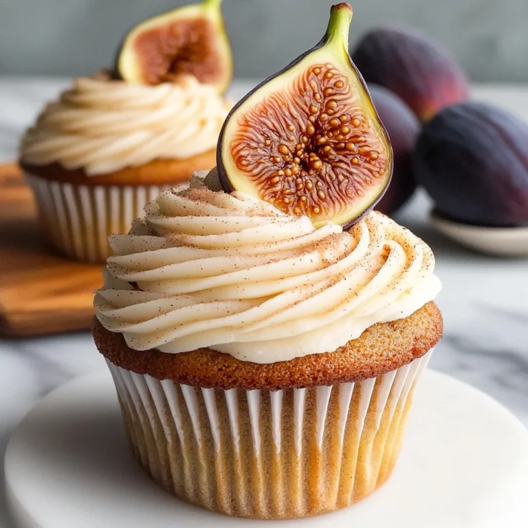 Fig Cupcakes with Honey Cream Cheese Frosting