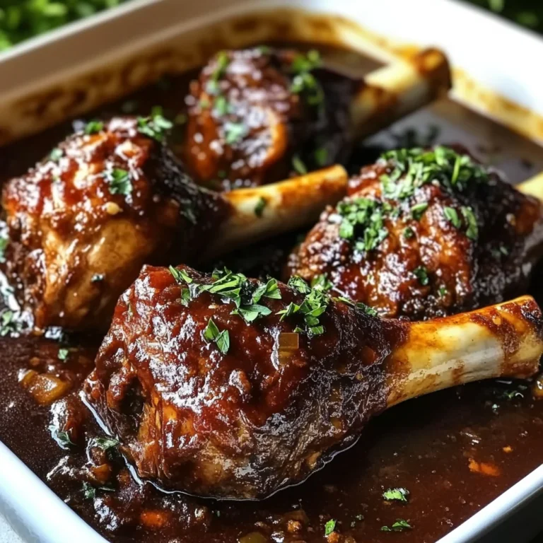 Luxurious Red Wine Lamb Shanks