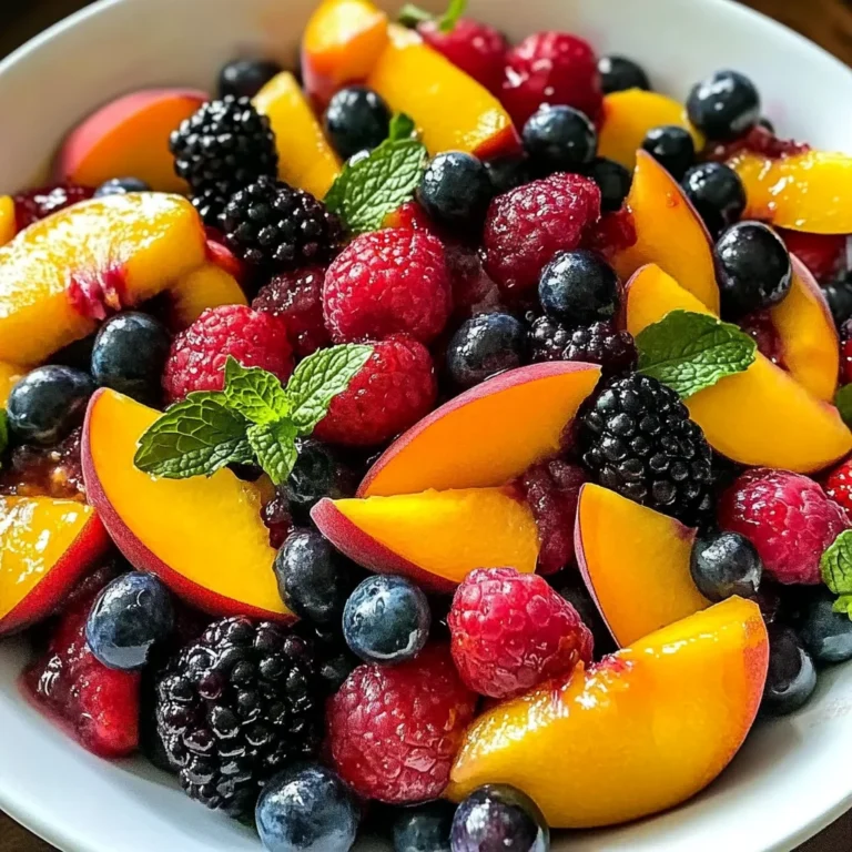 Peach Berry Fruit Salad