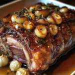 Slow-Roasted Garlic-Honey Mustard Confit Lamb Shoulder