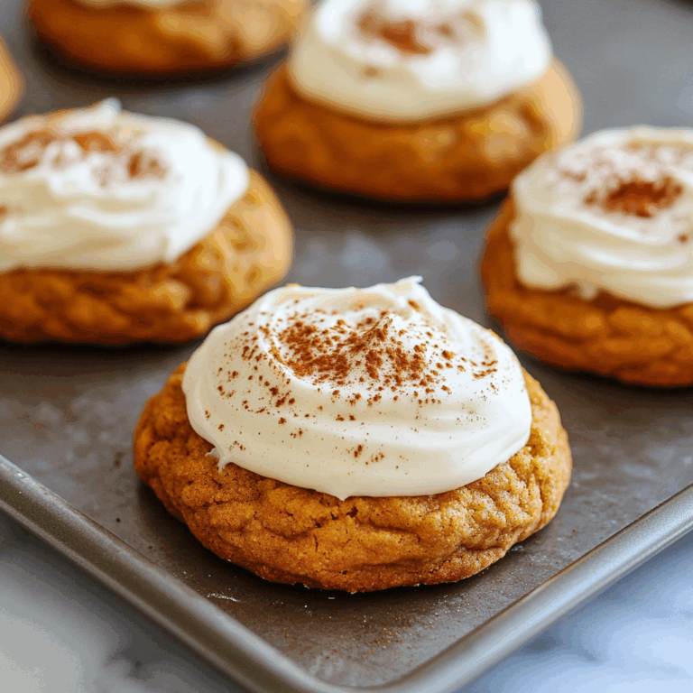 Pumpkin Cookies with Cream Cheese Frosting