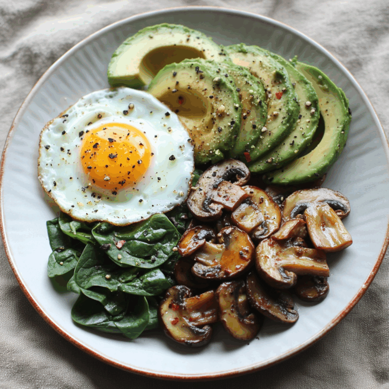 Creamy Avocado Breakfast Plate
