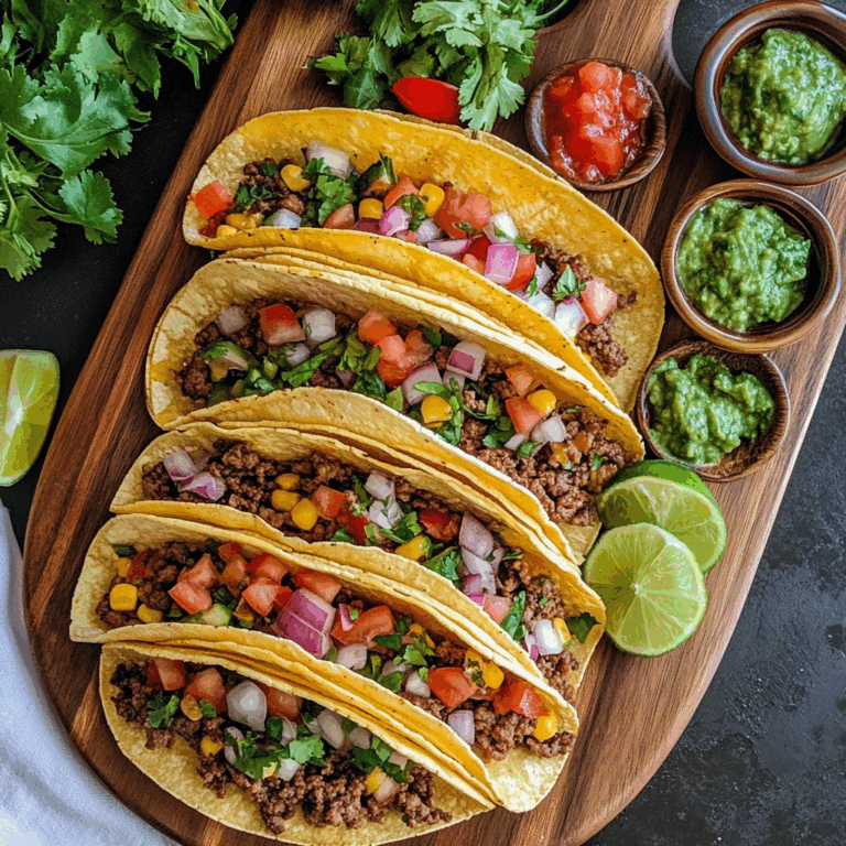 Easy Taco Recipe Dinner Board