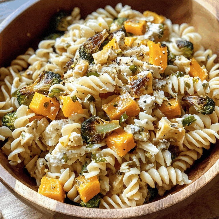 Fall Pasta Salad with Butternut Squash and Brussels