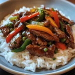 Beef & Pepper Stir-Fry with Rice
