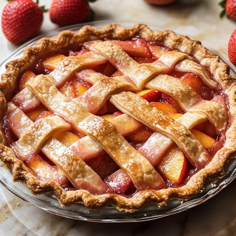 Brown Butter Strawberry Peach Pie