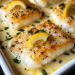 Coconut Lemon Cream Baked Cod