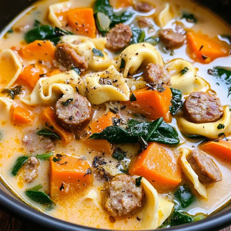Creamy Sausage Tortellini Soup