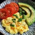 Creamy Scrambled Eggs with Tomato & Avocado