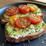 Creamy Tomato & Avocado Toast with Cottage Cheese