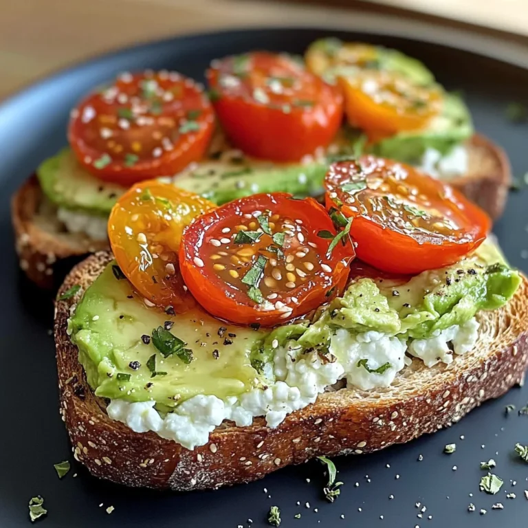 Creamy Tomato & Avocado Toast with Cottage Cheese