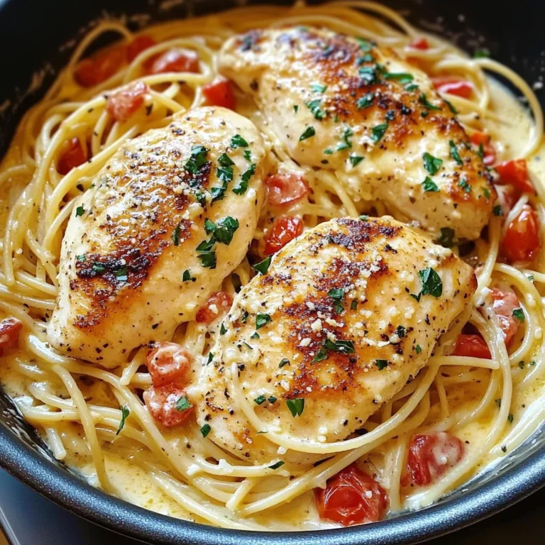 Creamy White Wine Parmesan Chicken Pasta
