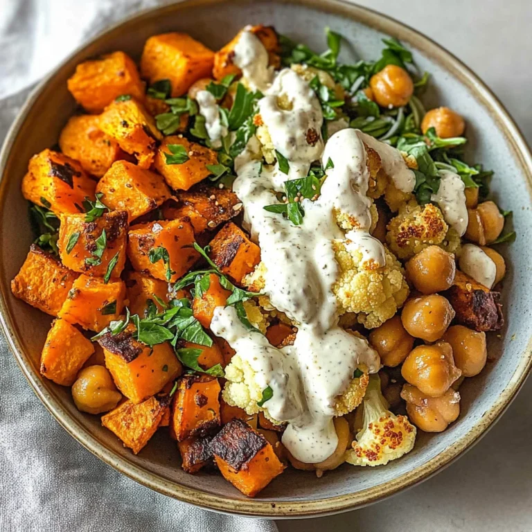 Glow Bowl Recipe: Roasted Veggie, Tahini Yogurt Sauce