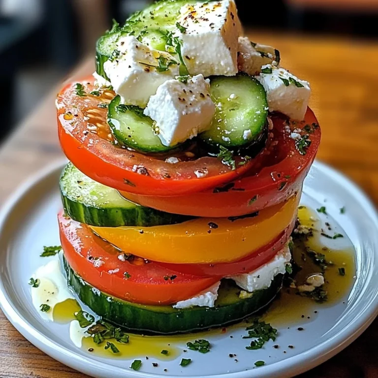 Greek Feta Salad Tower