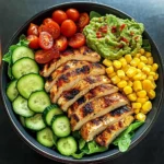 Grilled Chicken Bowl with Veggies & Guacamole